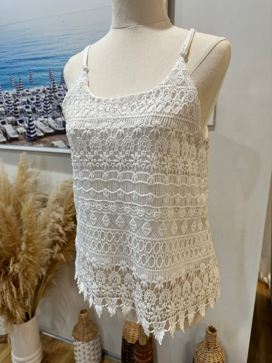 [SALE] Crop Lace Top - Small