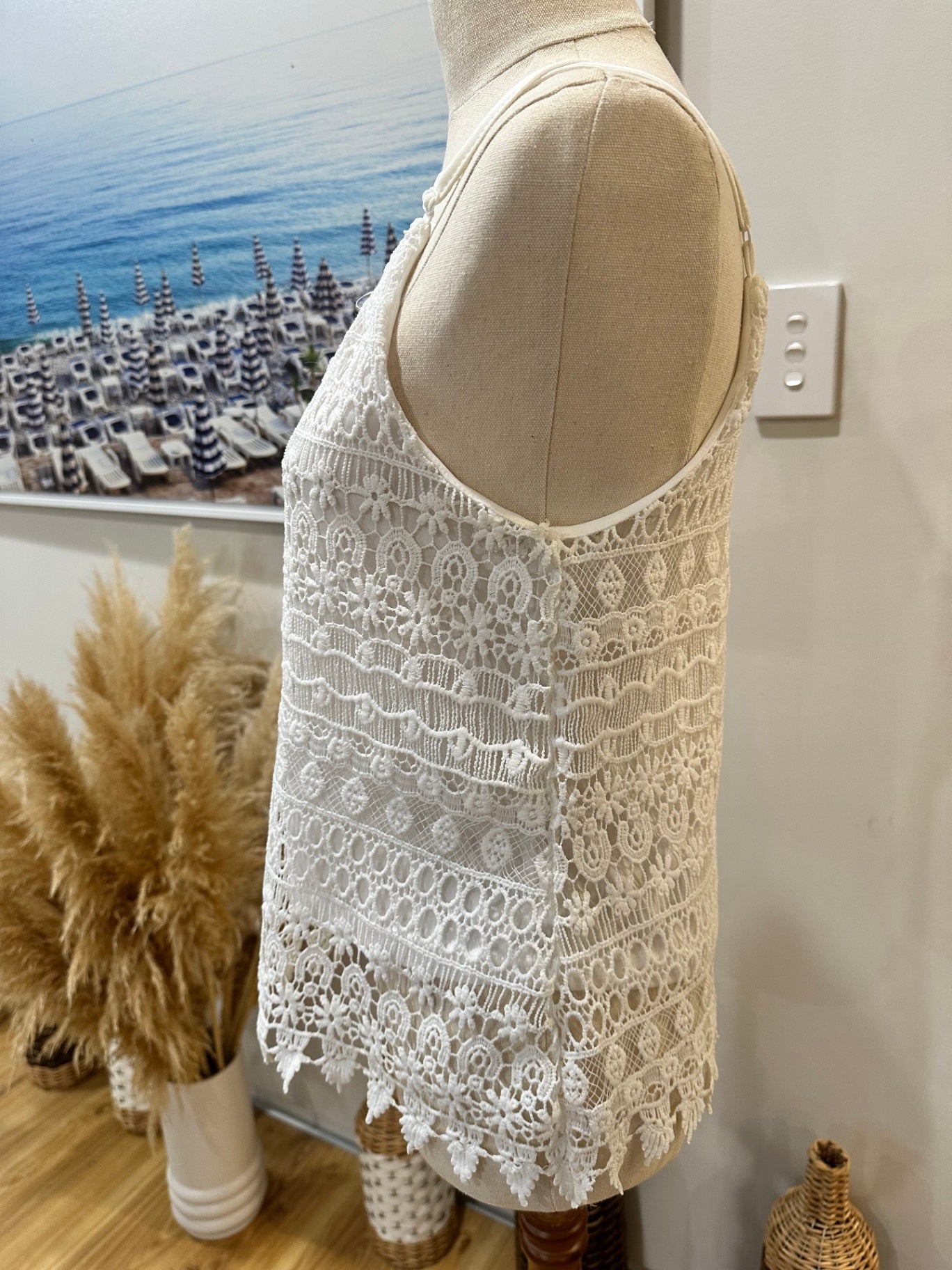 [SALE] Crop Lace Top - Small