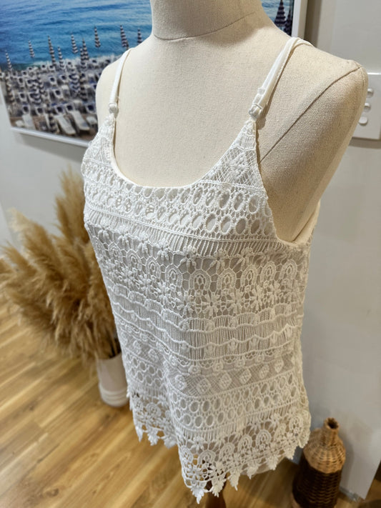 [SALE] Crop Lace Top - Small