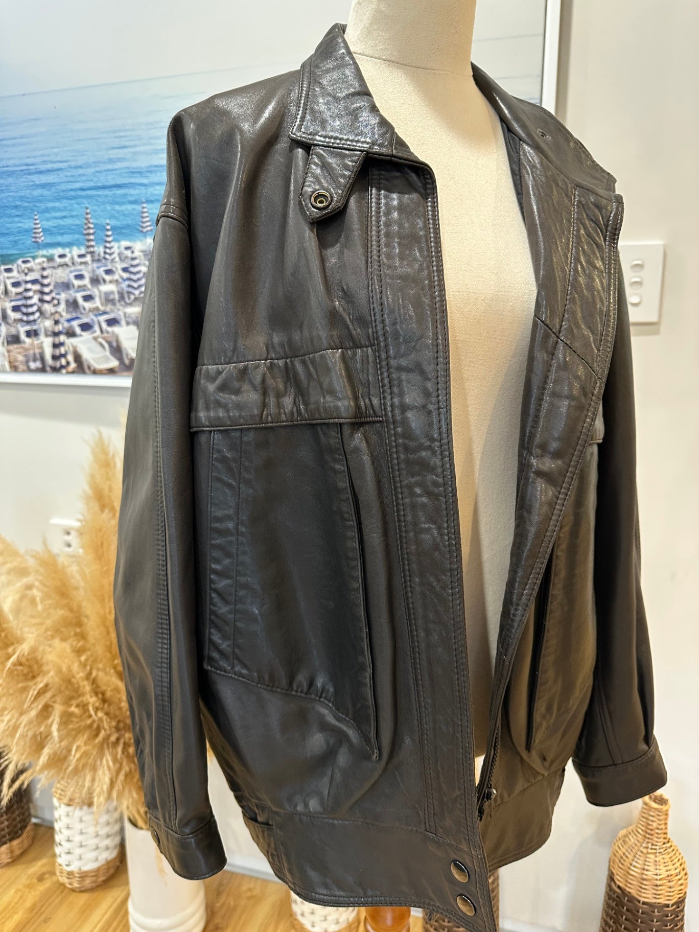 Vintage 80's Jacket -Small / Medium Black