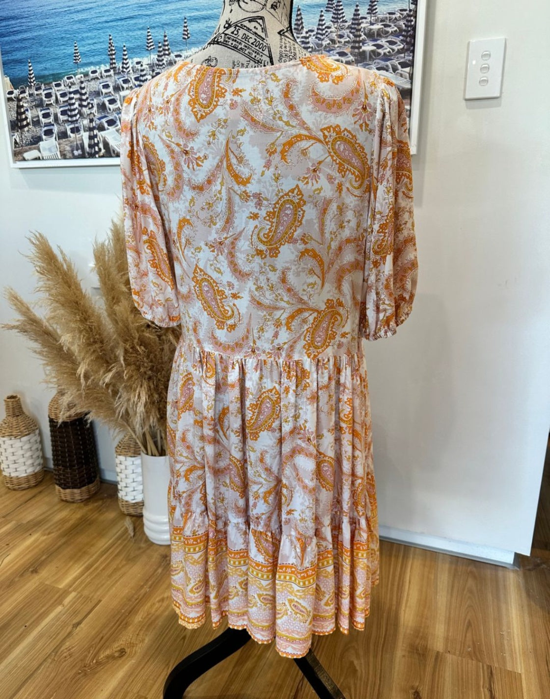 [SALE] Dreamcatcher Dress 10 Pink and Orange