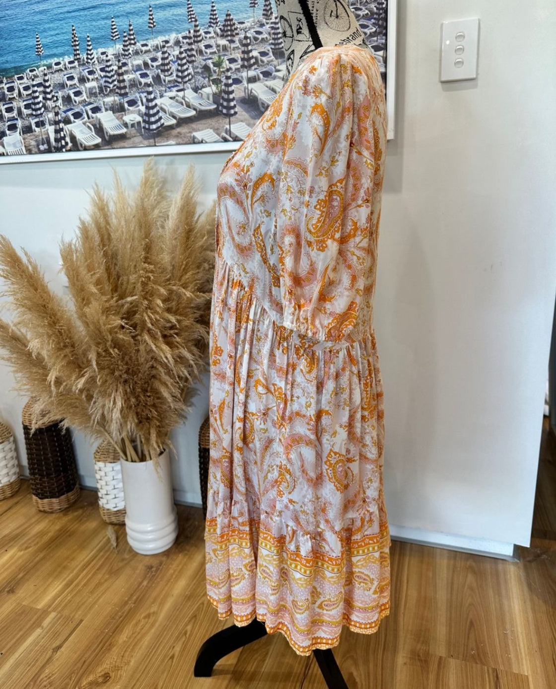 [SALE] Dreamcatcher Dress 10 Pink and Orange