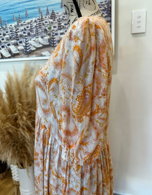 [SALE] Dreamcatcher Dress 10 Pink and Orange