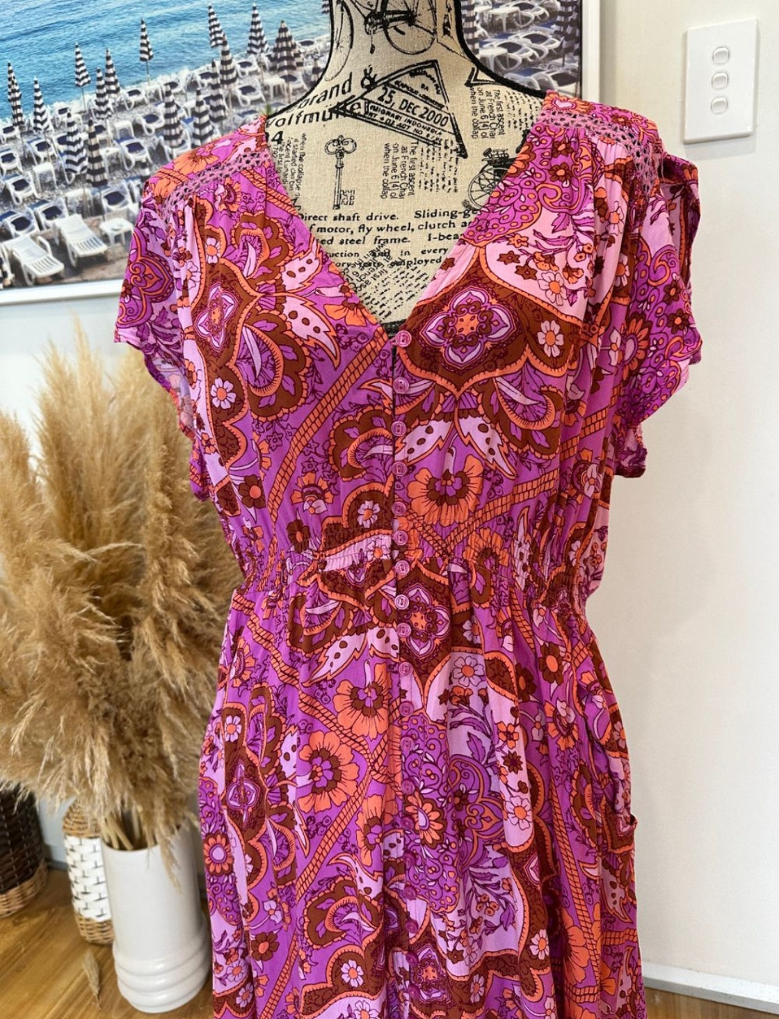 [SALE] Jaase Dress - Size 18 - Pink and Purple