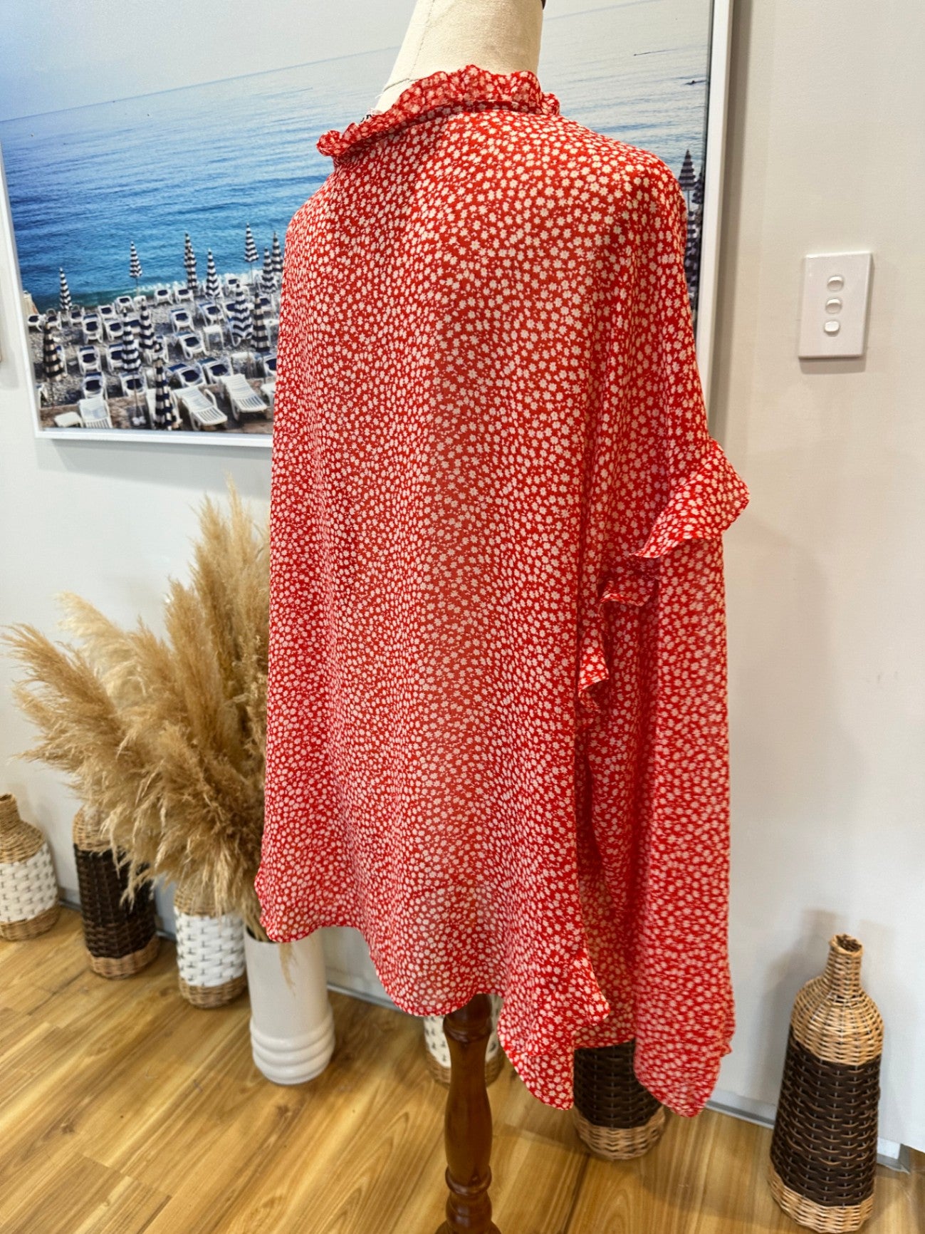 [SALE] Wild Child Blouse Extra Large Red and white