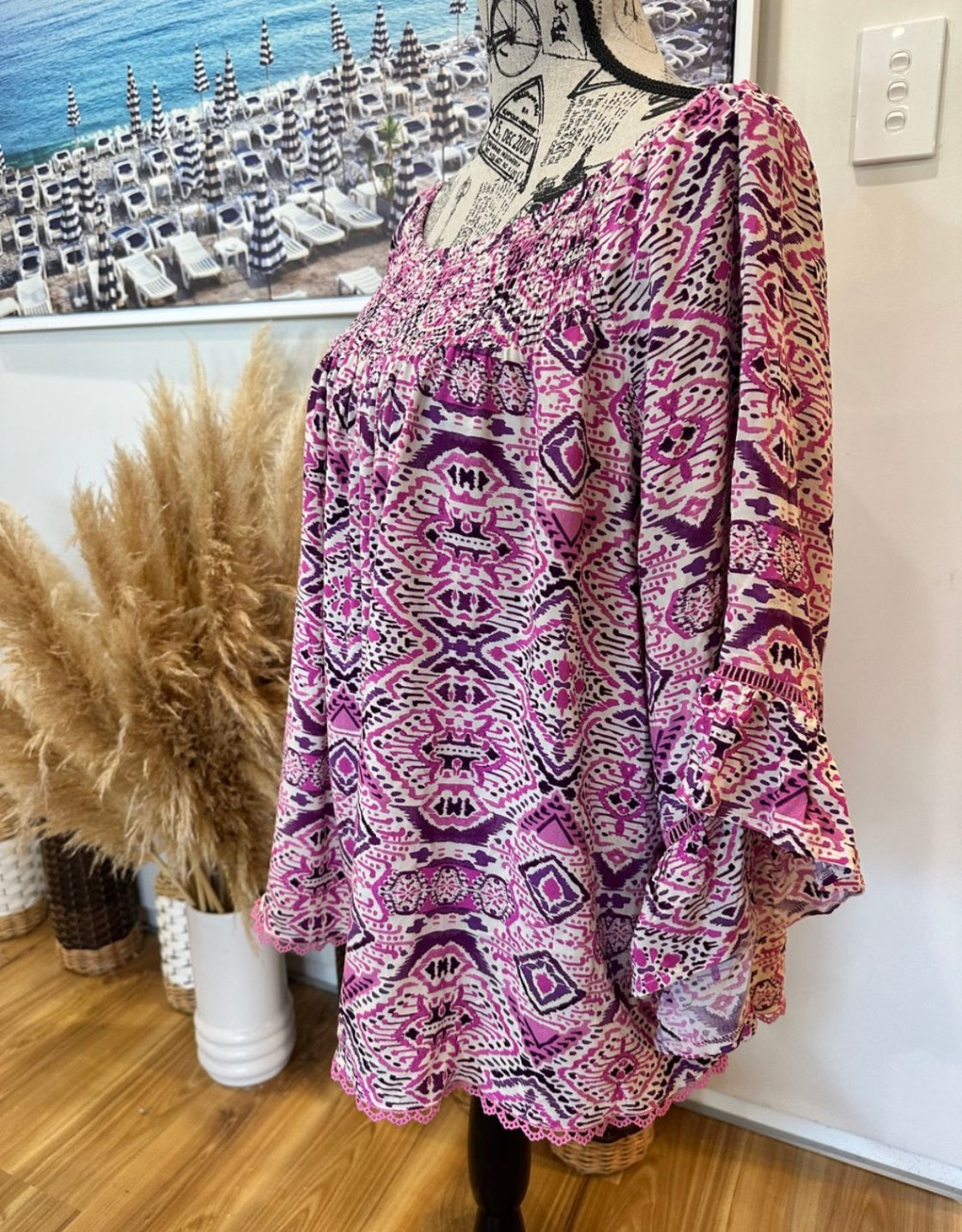 [SALE] Dreamcatcher Top Extra Large Pink and white