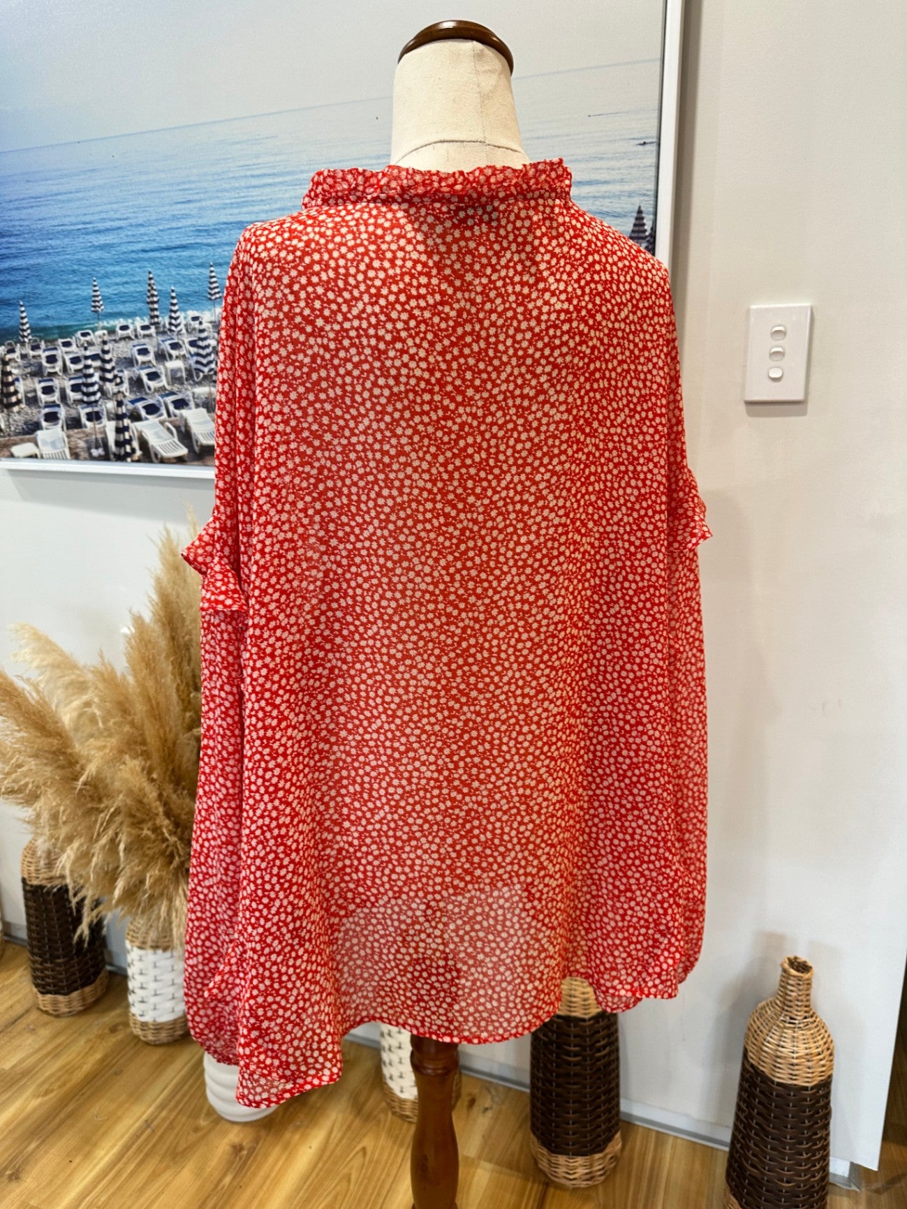 [SALE] Wild Child Blouse Extra Large Red and white