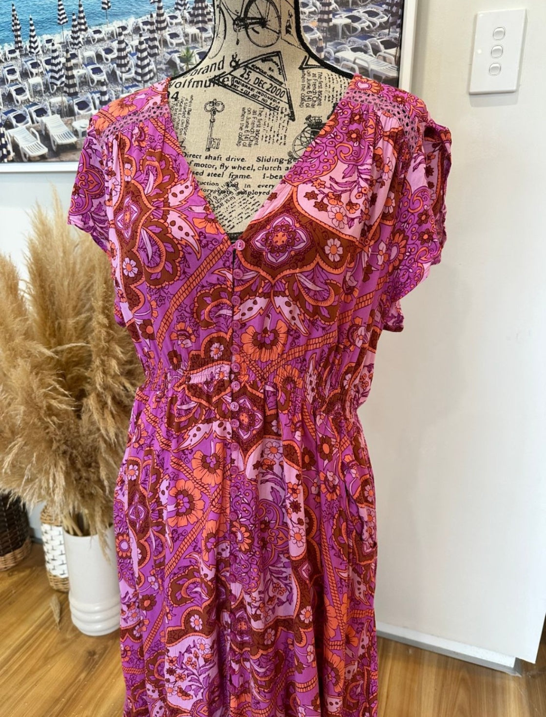 [SALE] Jaase Dress - Size 18 - Pink and Purple