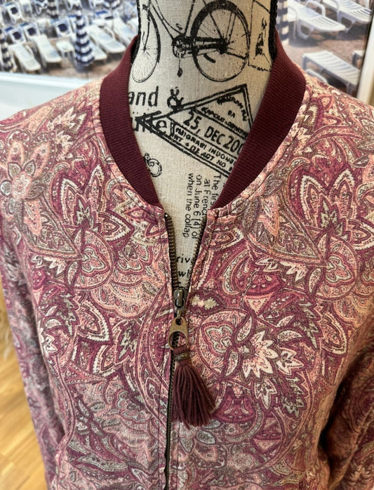 Tigerlily Jacket Small Burgundy