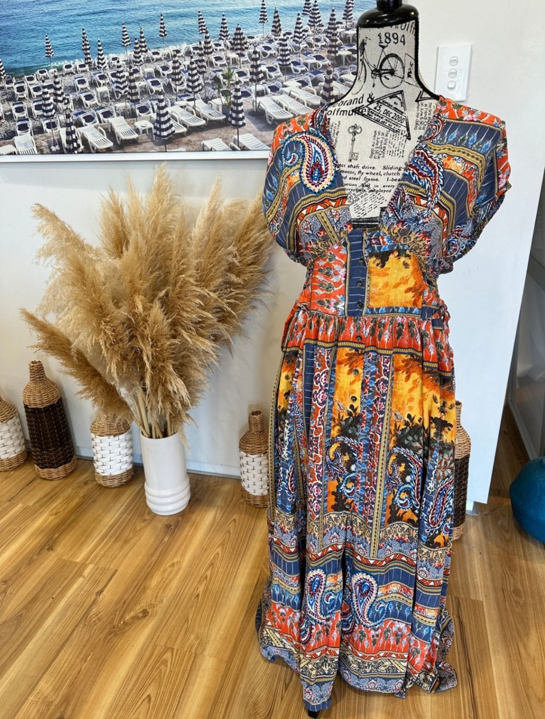 [SALE] Jaase Dress - Extra Small - Autumn Colours 