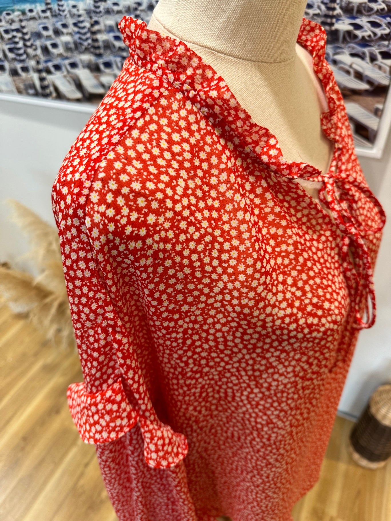 [SALE] Wild Child Blouse Extra Large Red and white