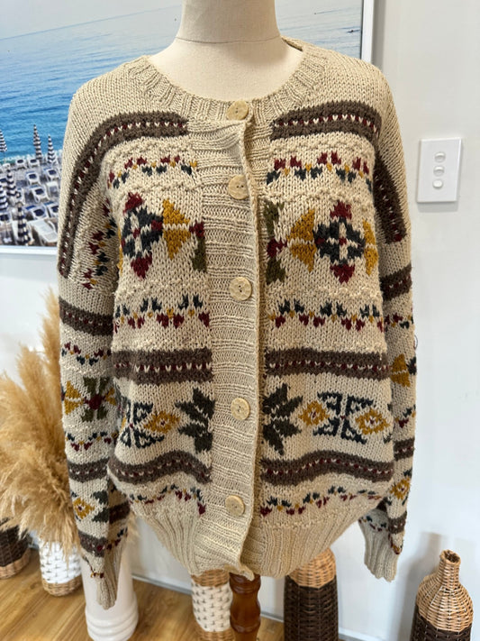 Vintage Cardigan from the 90's - 30% wool 