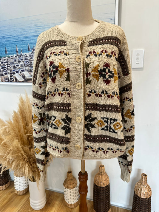 Vintage Cardigan from the 90's - 30% wool 