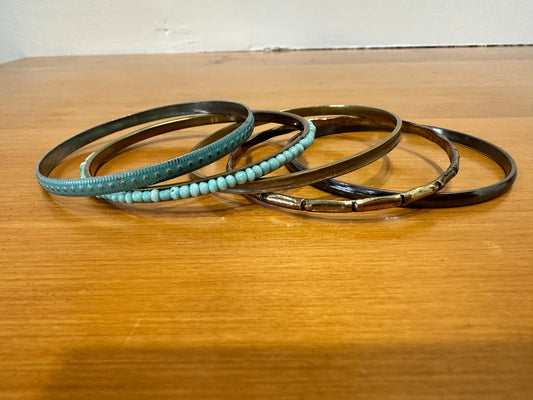 [SALE] Bangles Turquoise/Blue and Brown