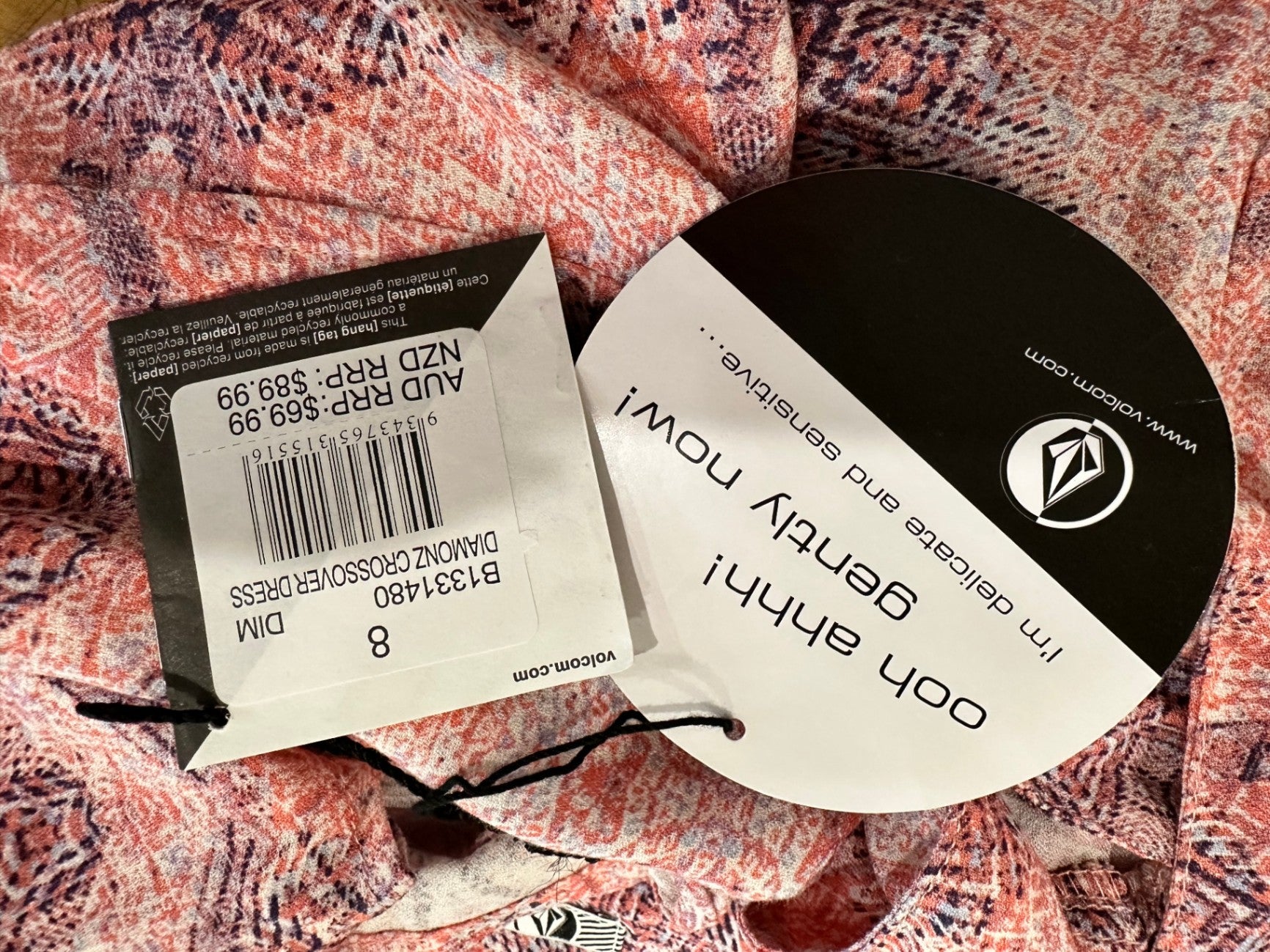 [SALE] Volcom Dress 8 Pink and black - New -