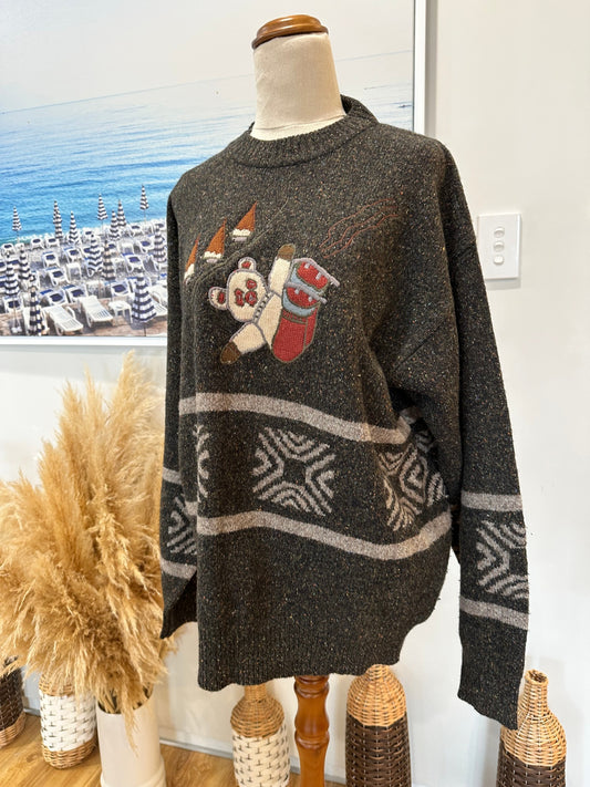 Vintage 90's Gaultier Jumper Medium / Large 85% wool & 15% silk