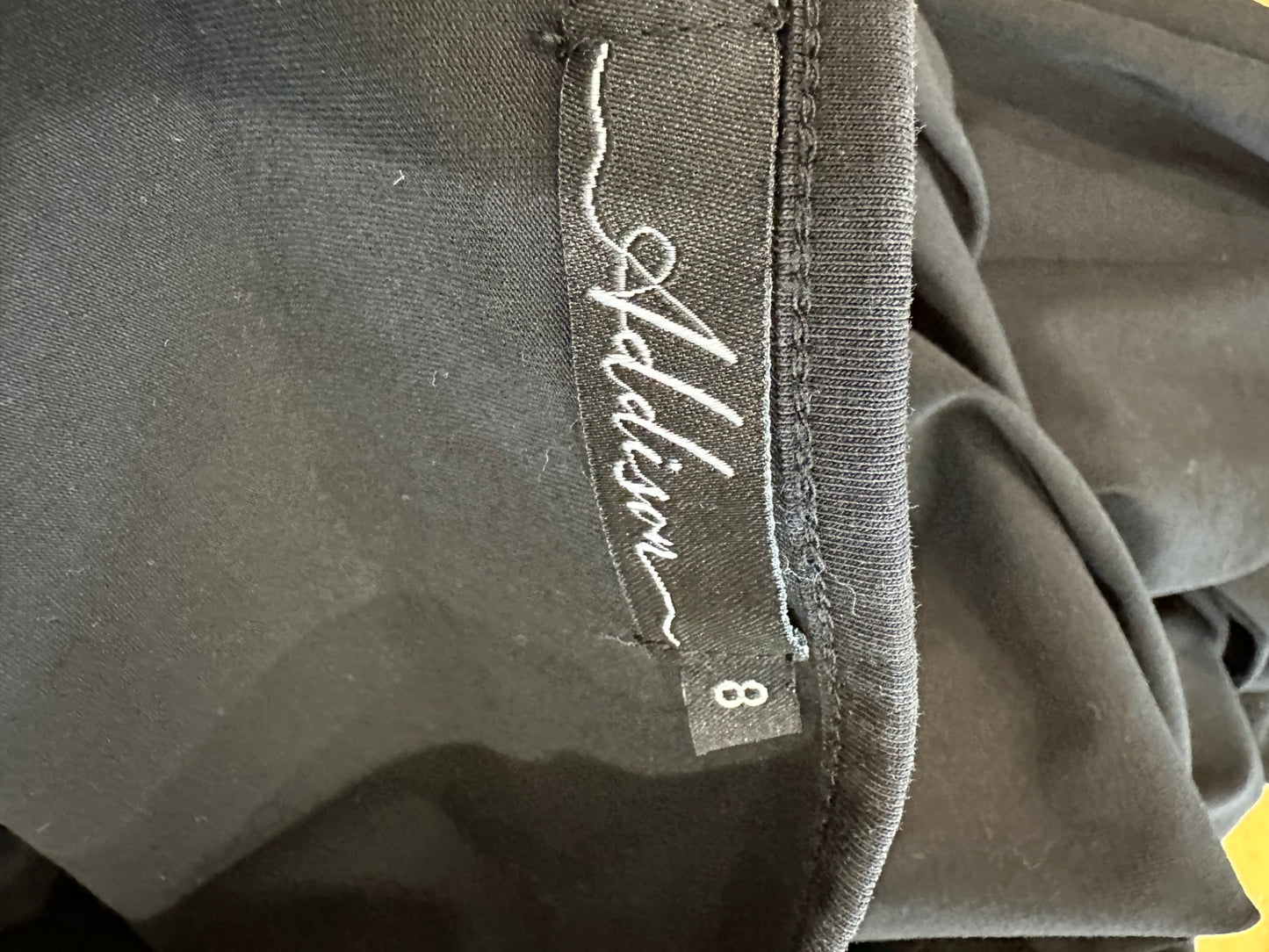 [SALE] Addison Dress 8 Black with floral sleeves