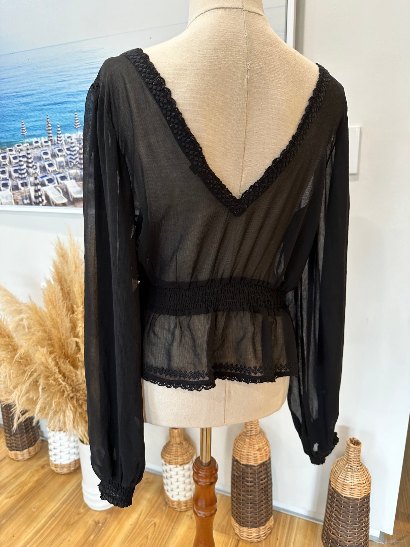Glassons Blouse 10 Black