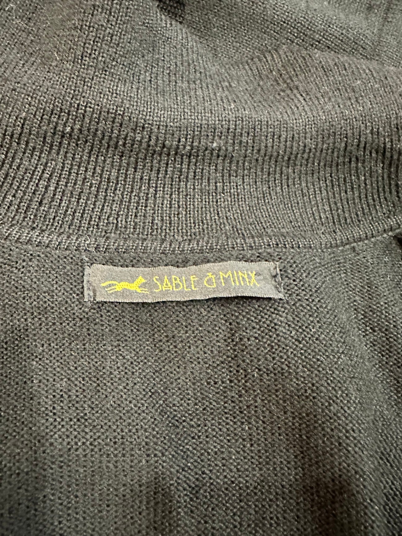 [SALE] Sable & Minx Cardigan 12 Black - 30% wool
