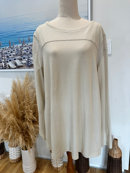 Alchemy Top Extra Large Beige - 20% wool