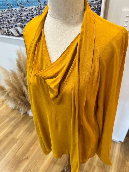 [SALE] Zara Blouse Medium Mustard