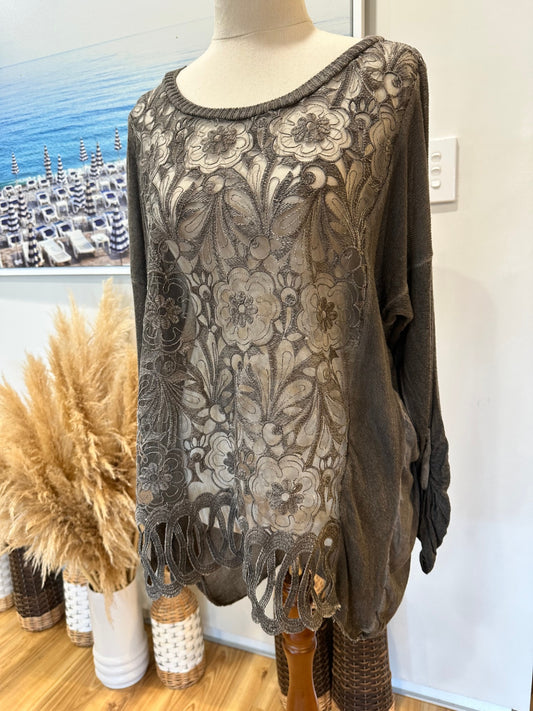 [SALE] Made in Italy Top Small / Medium Grey