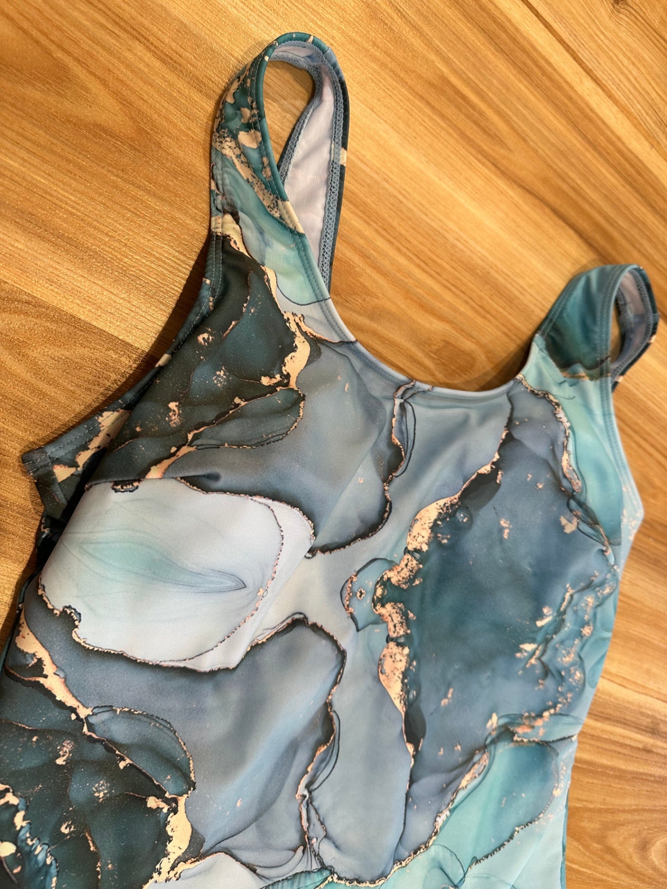 [SALE] Swimwear Blue and green Marble look - New