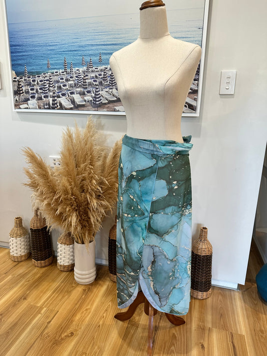 [SALE] Swimwear Blue and green Marble look - New