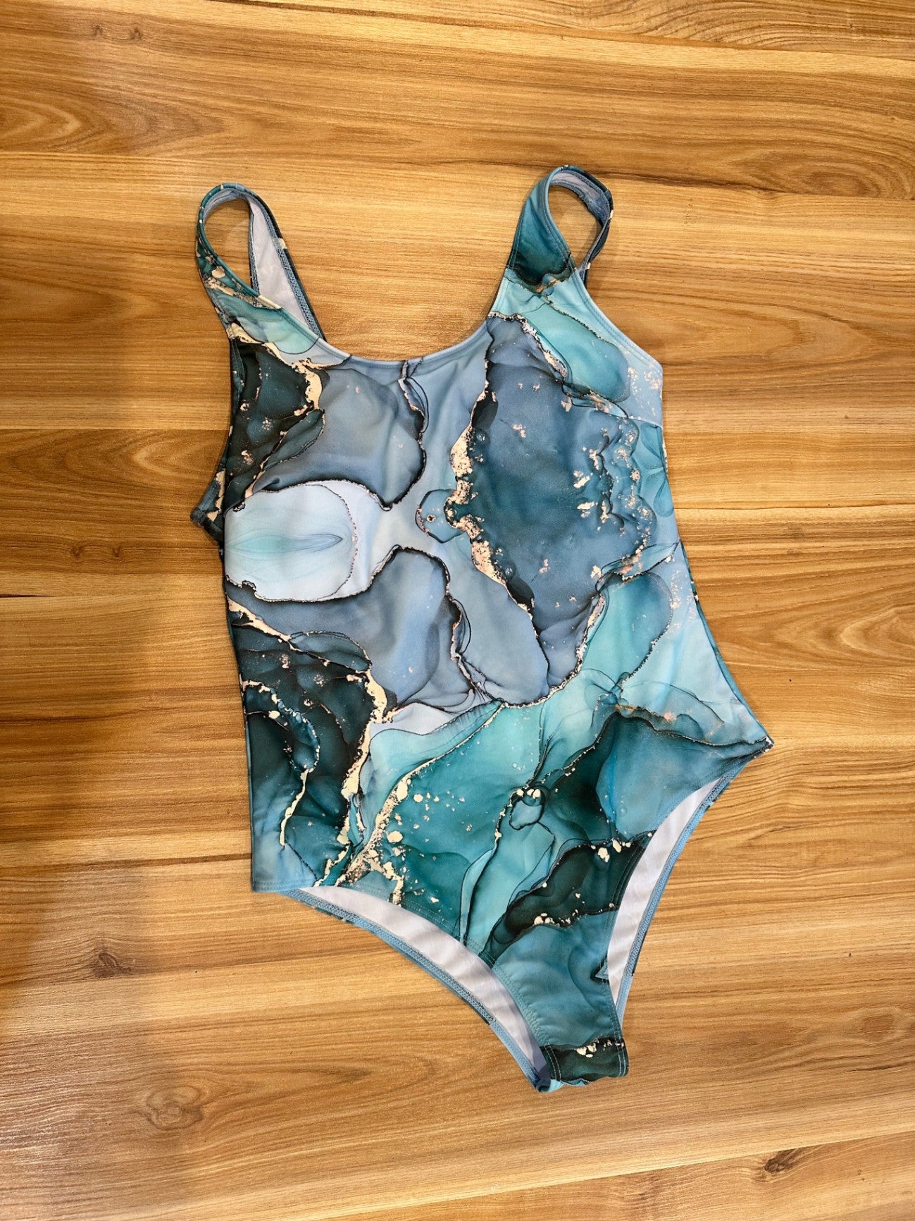 [SALE] Swimwear Blue and green Marble look - New