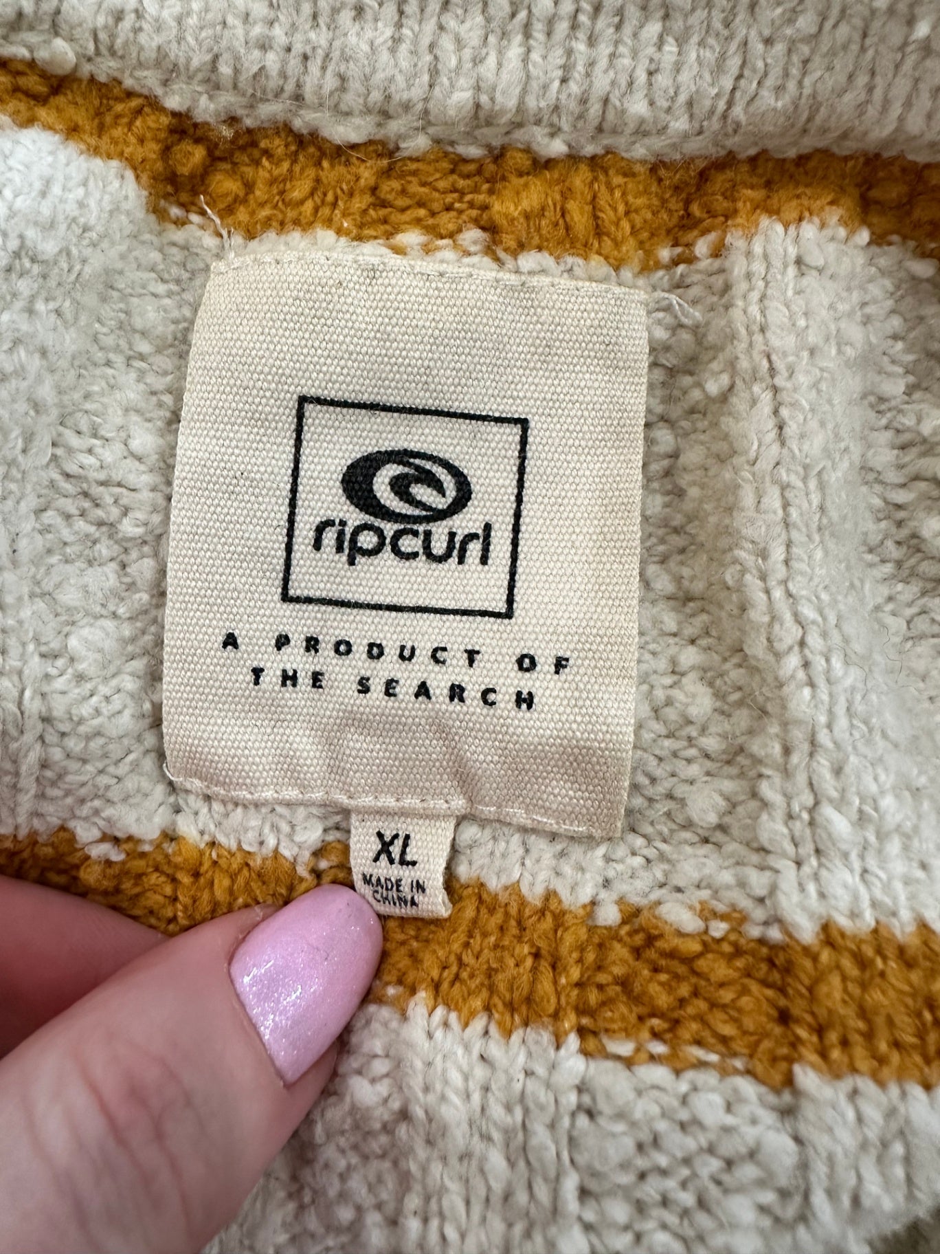[SALE] Rip Curl - Jumper - Medium / Large - Beige + Mustar