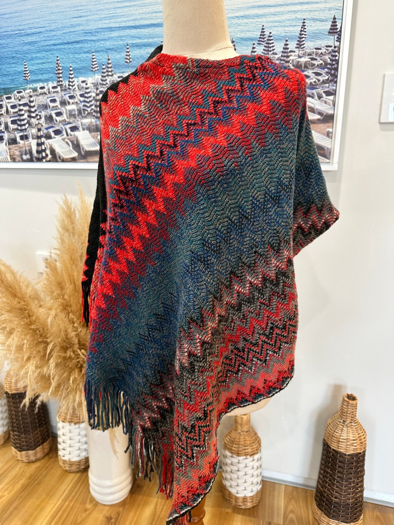[SALE] Missoni-esque Poncho - One Size