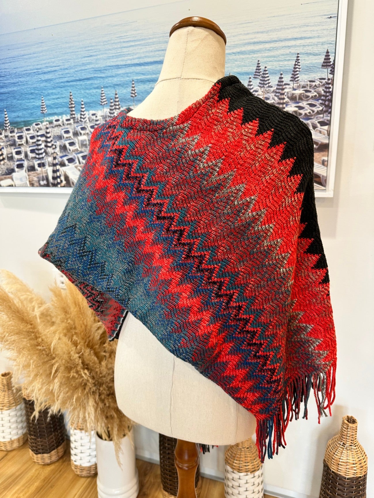 [SALE] Missoni-esque Poncho - One Size