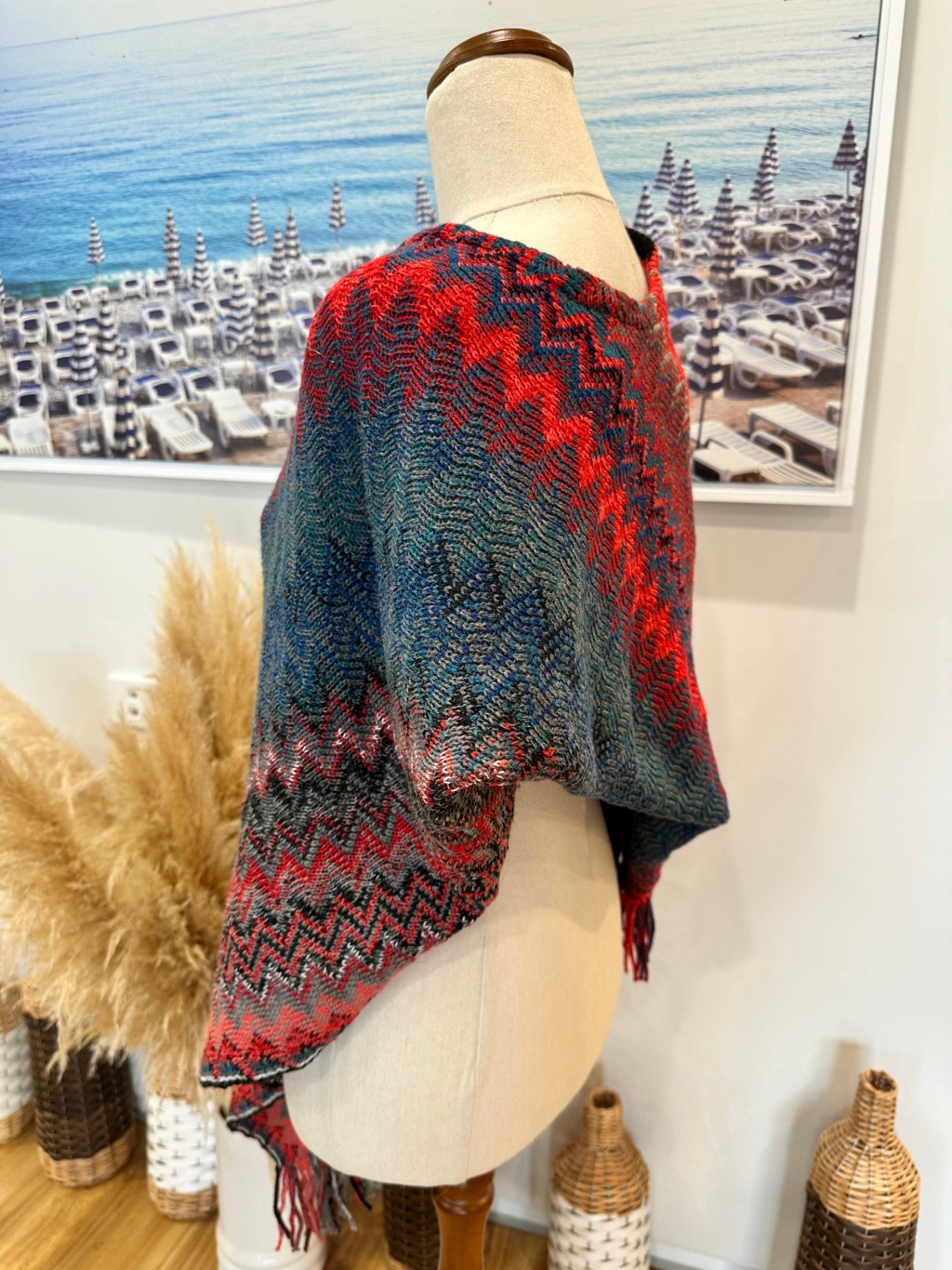 [SALE] Missoni-esque Poncho - One Size