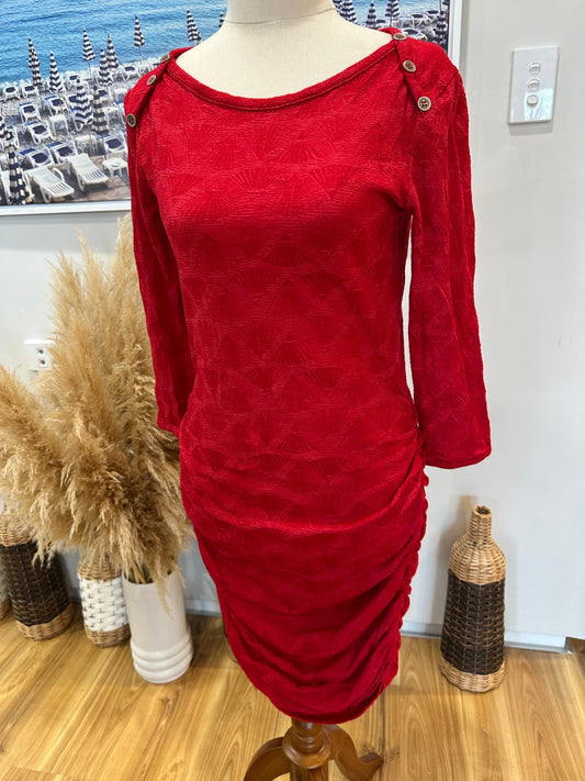 Bettie Monroe Dress Medium Red