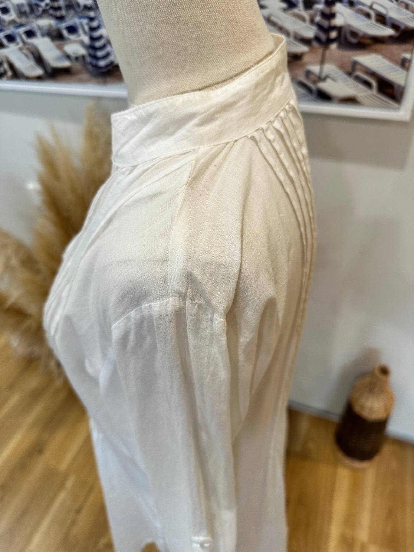 [SALE] 'Okay' longline white blouse - 10