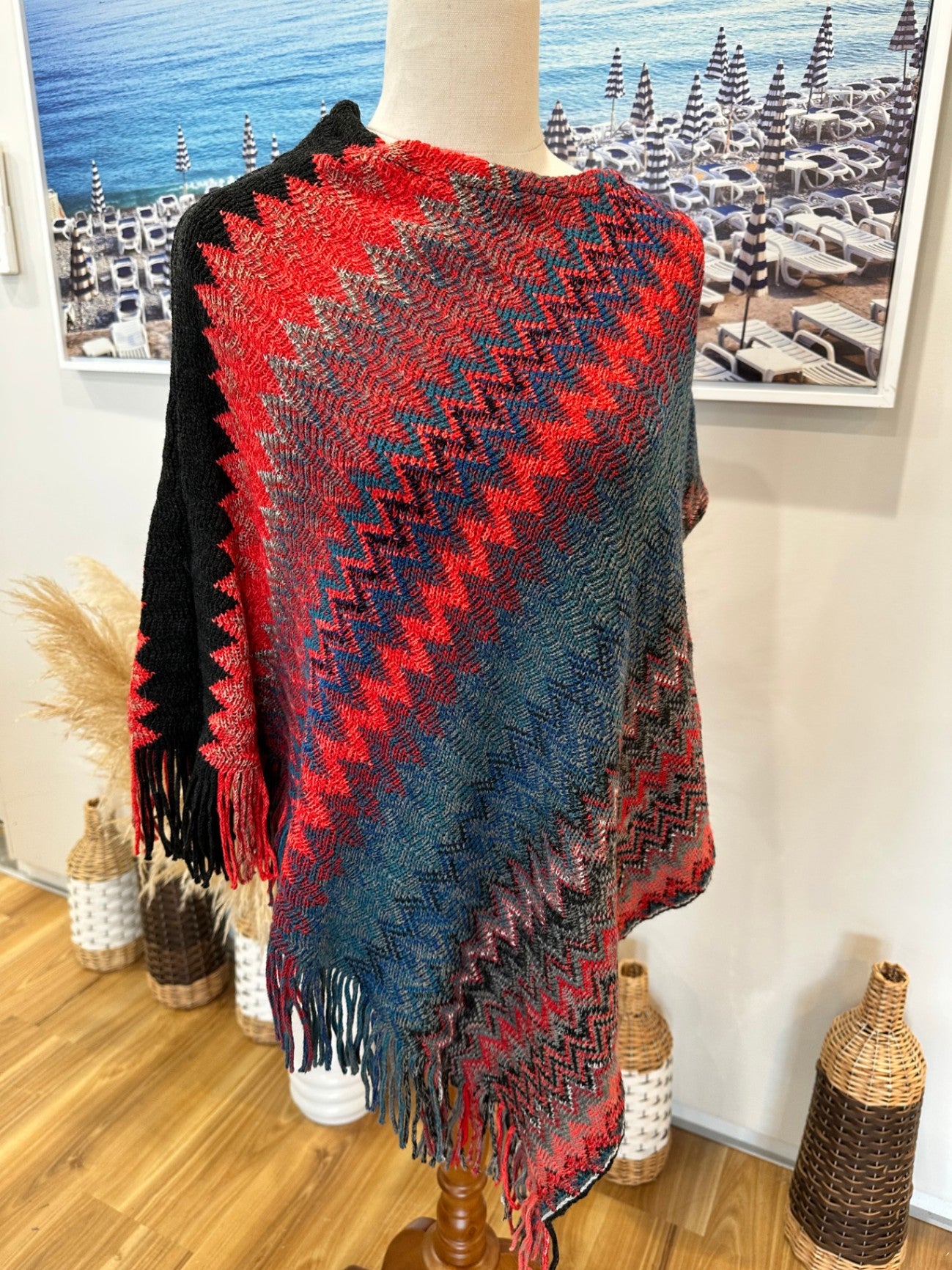 [SALE] Missoni-esque Poncho - One Size
