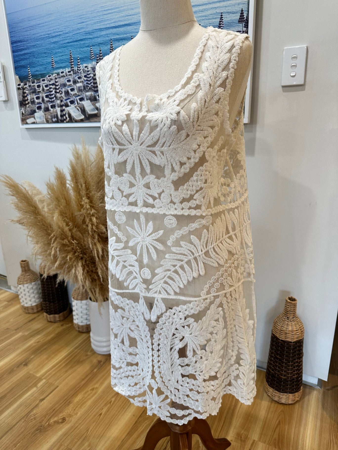 Zara Dress Small Cream/Off-white