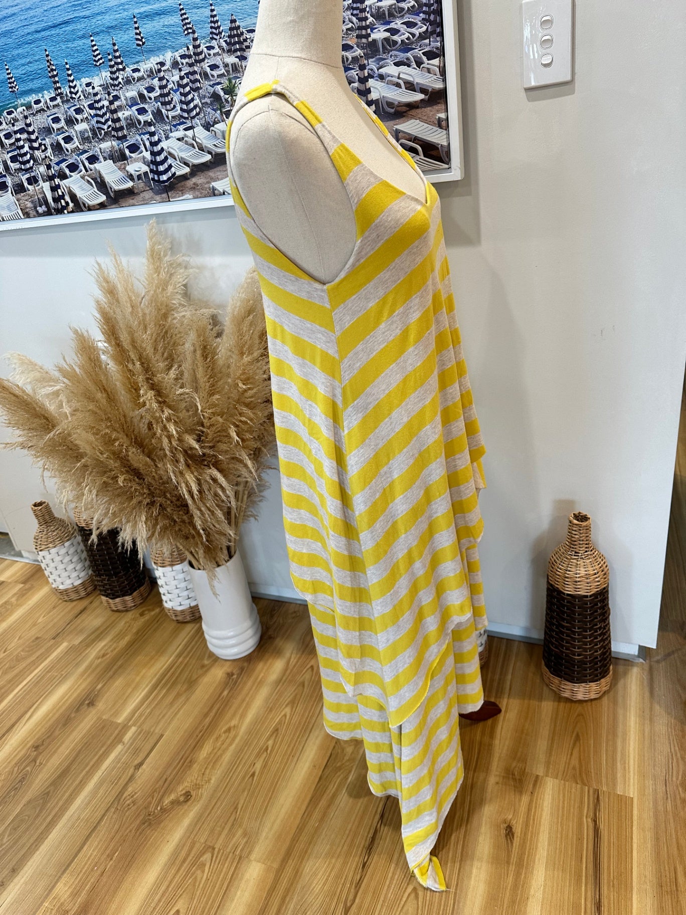 [SALE] Plural Dress Small Yellow and beige