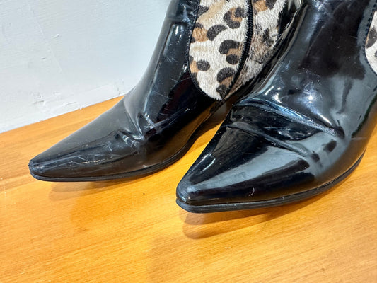[SALE] Maher Boots 38 Leopard print with black accents