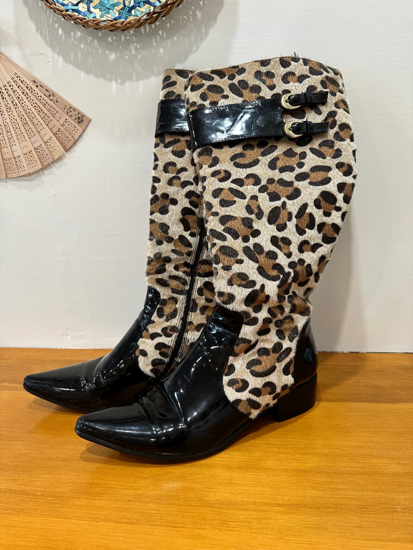 [SALE] Maher Boots 38 Leopard print with black accents