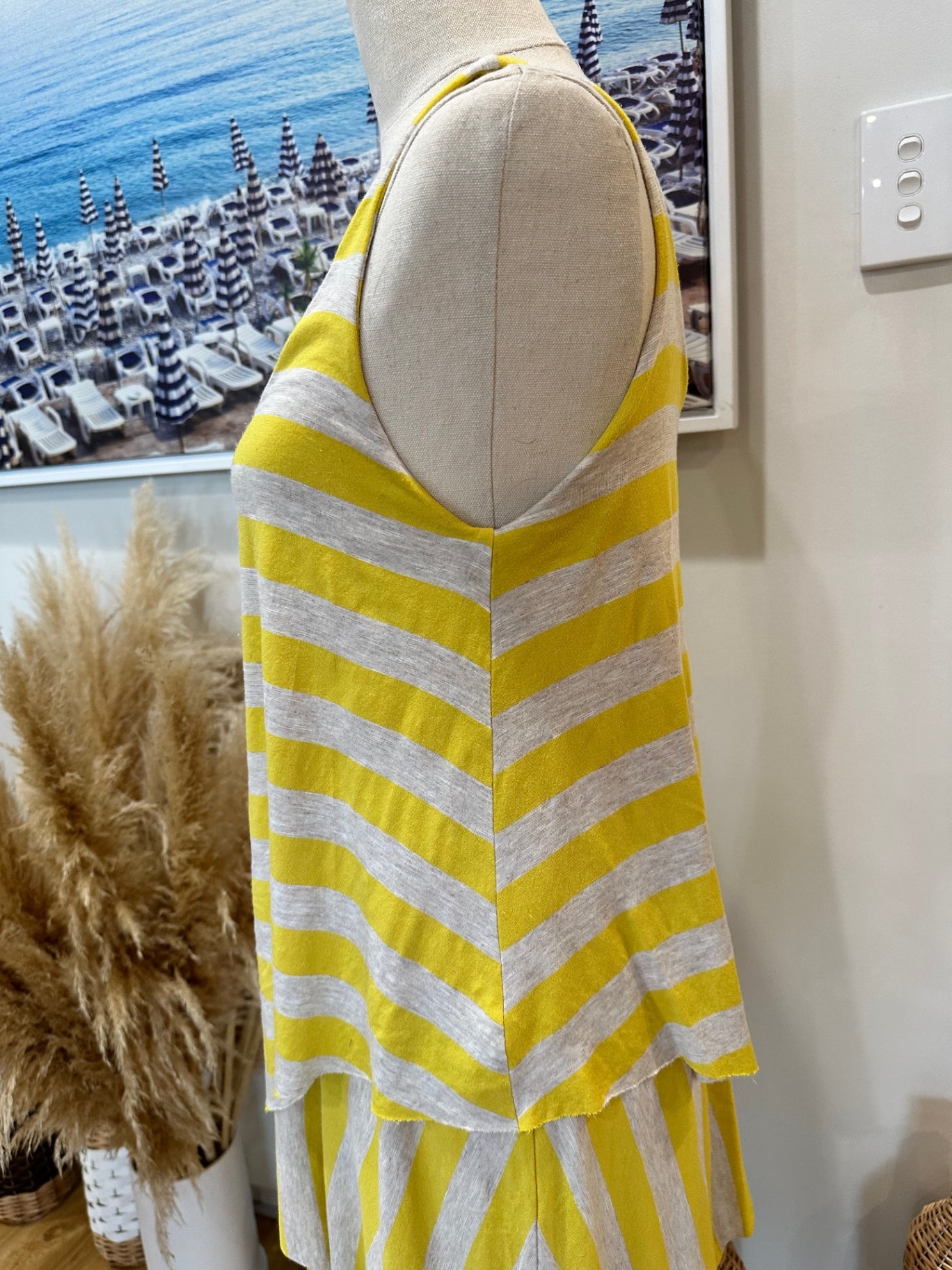 [SALE] Plural Dress Small Yellow and beige