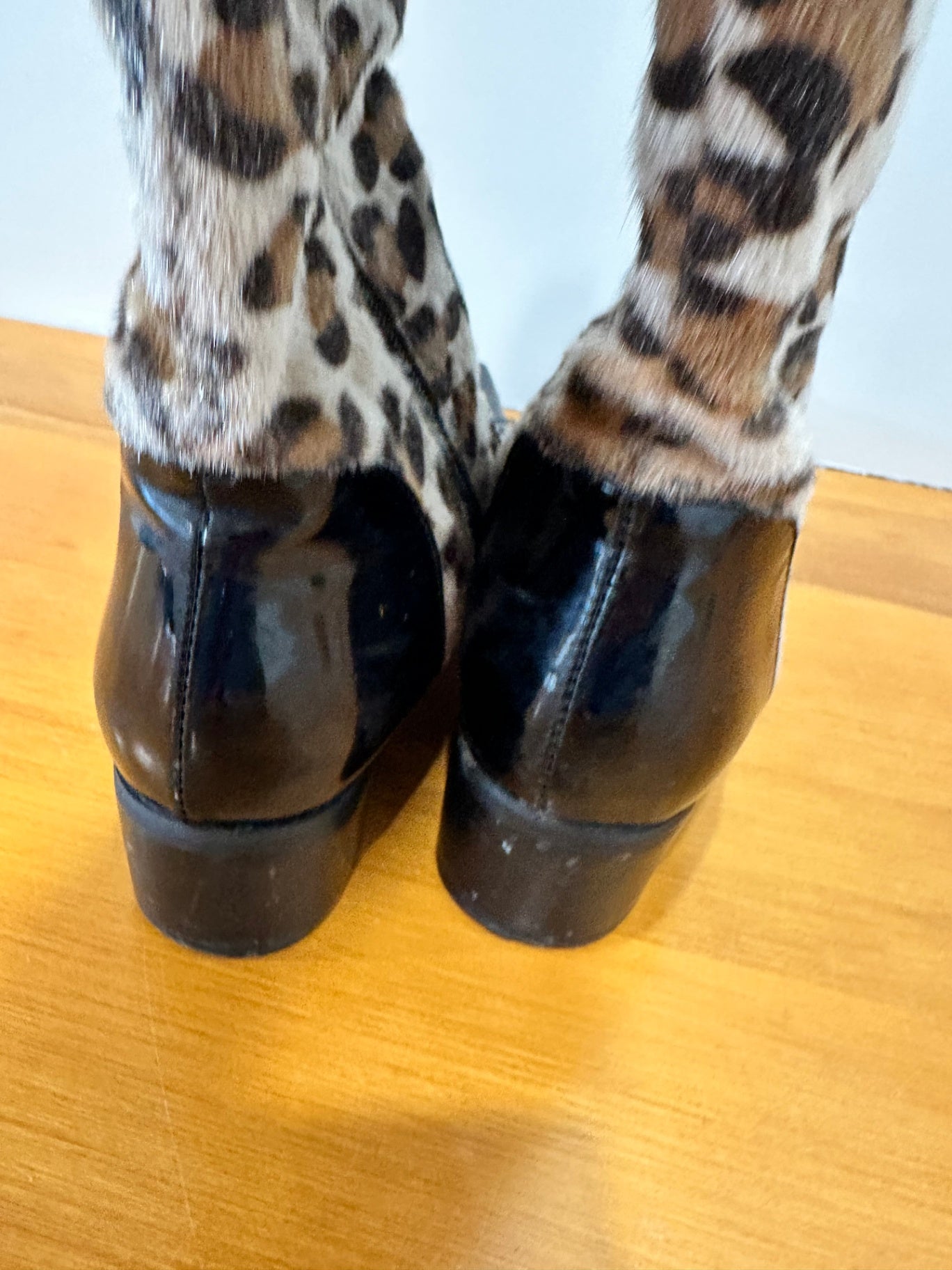 [SALE] Maher Boots 38 Leopard print with black accents