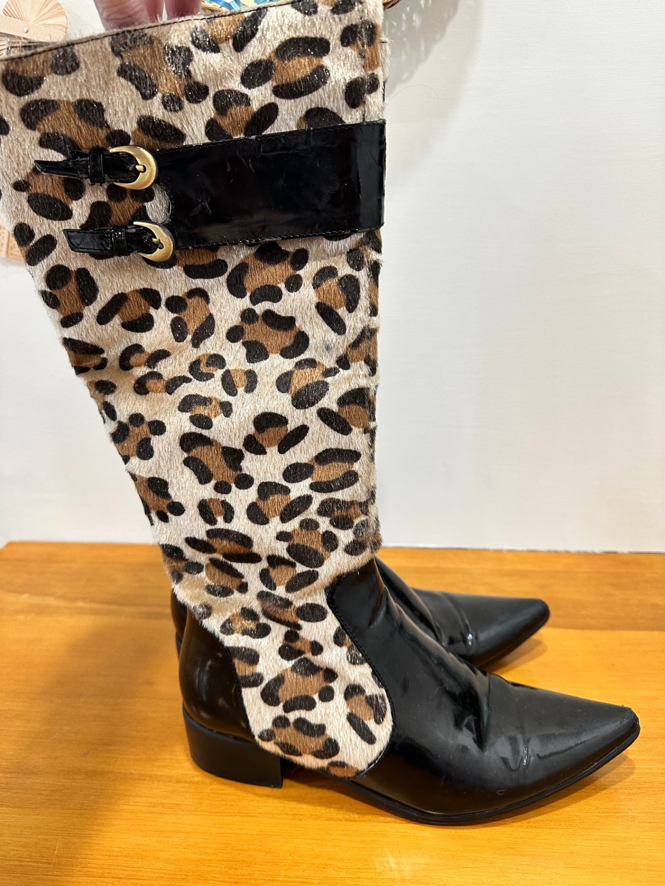 [SALE] Maher Boots 38 Leopard print with black accents
