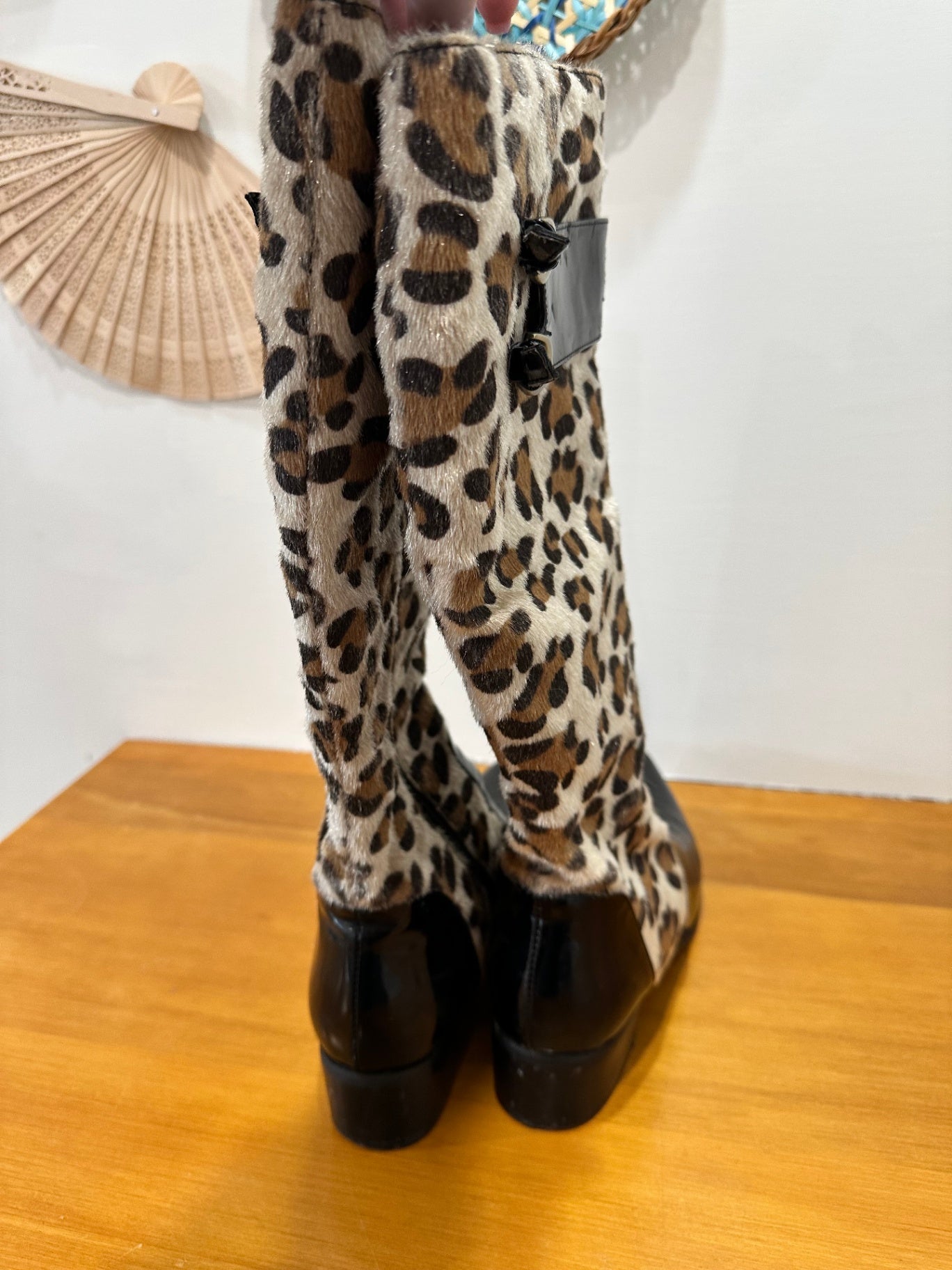 [SALE] Maher Boots 38 Leopard print with black accents