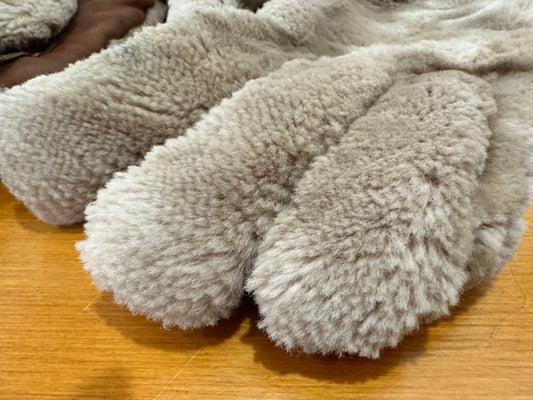 [SALE] Vintage Gloves - Rabbit fur + Leather