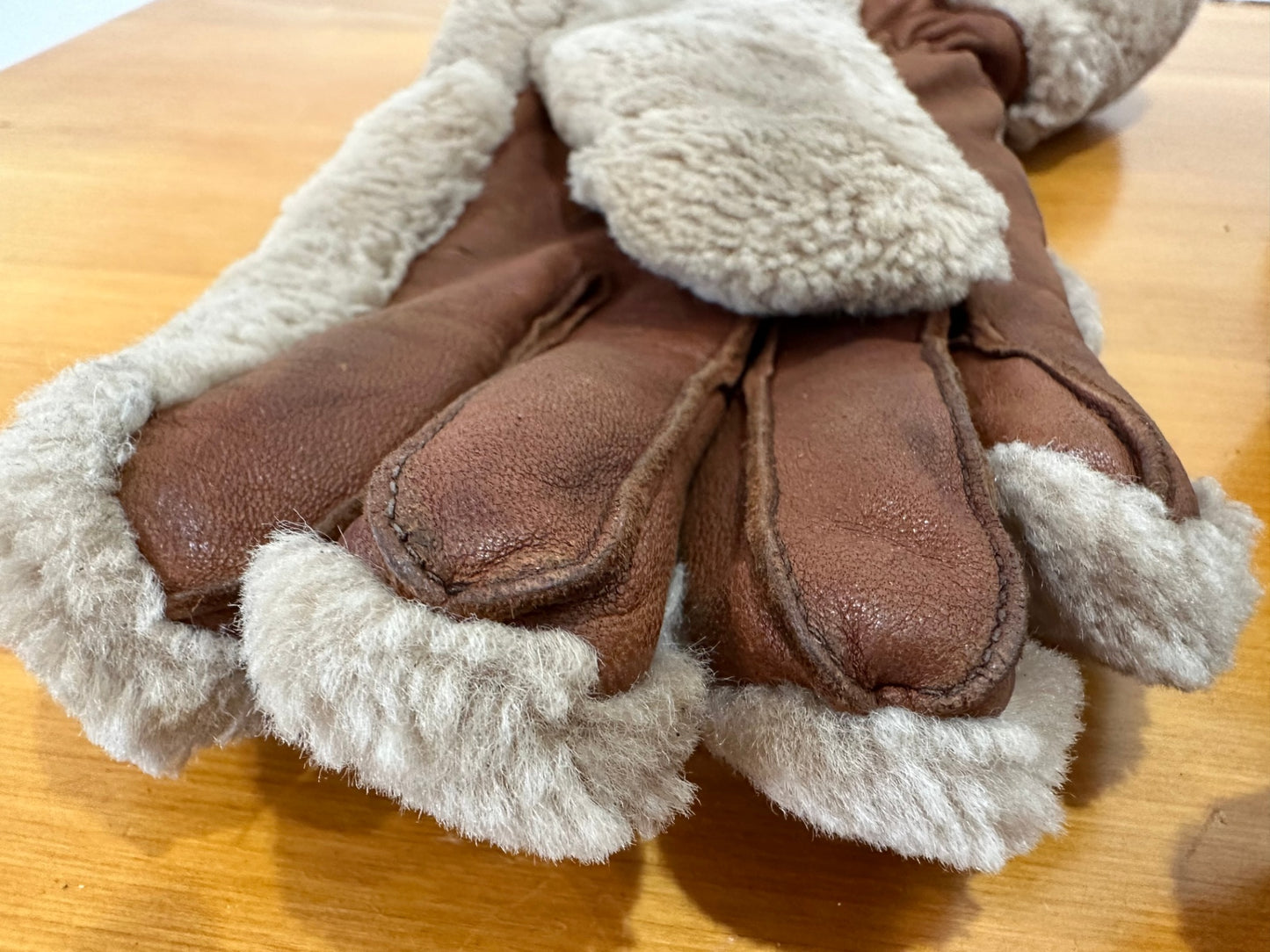 [SALE] Vintage Gloves - Rabbit fur + Leather