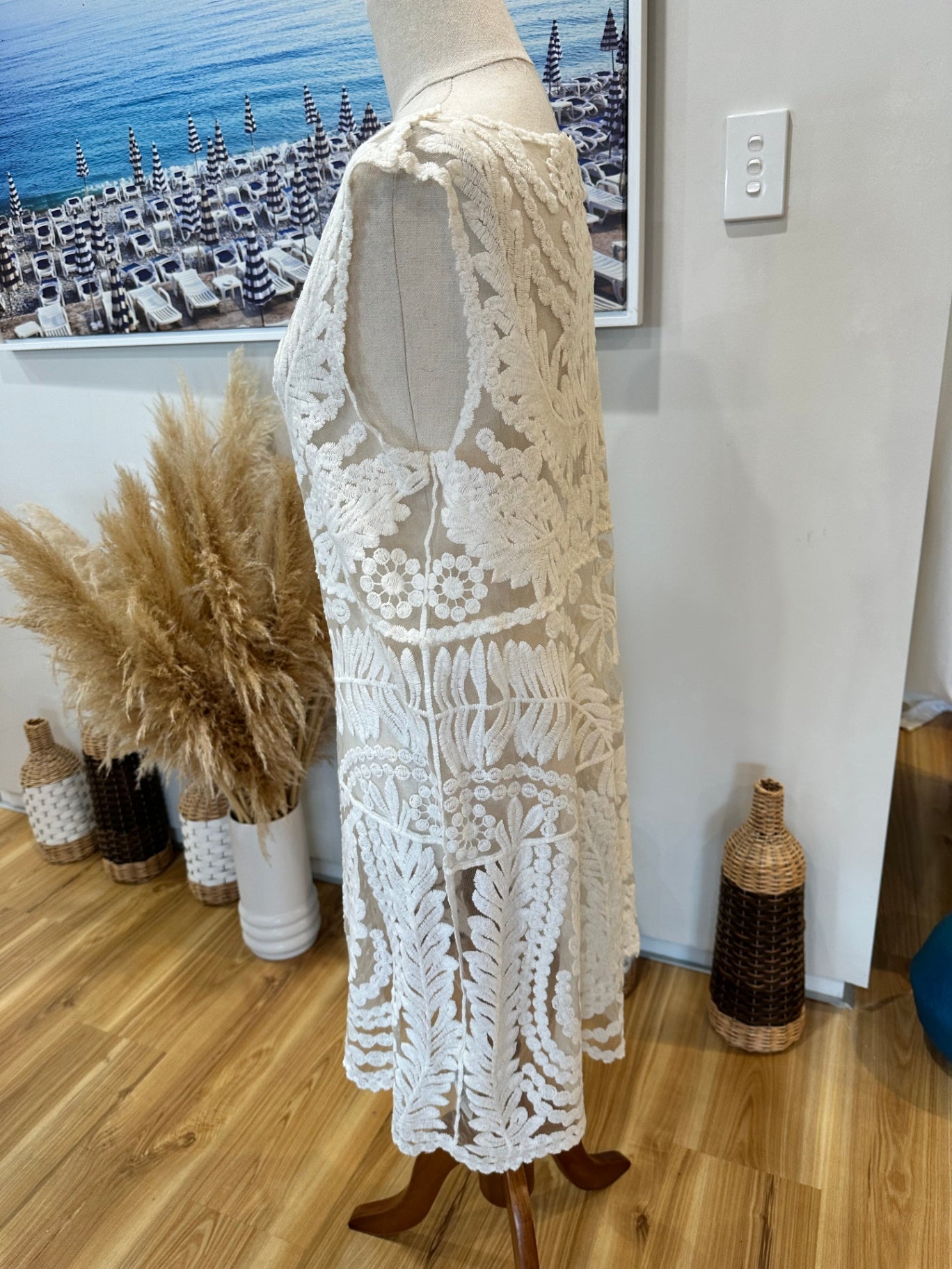 Zara Dress Small Cream/Off-white