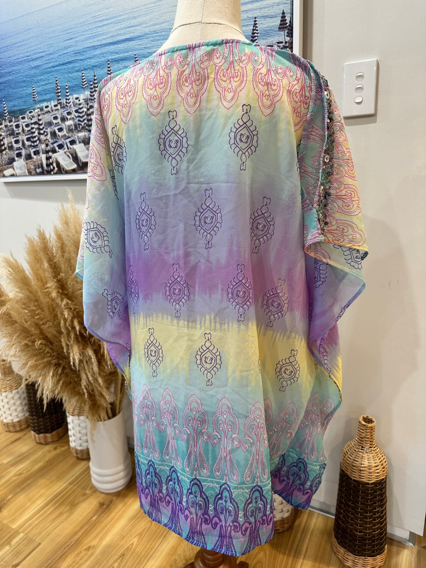 [SALE] Pastel Kaftan - 14 - Peep Shoulders