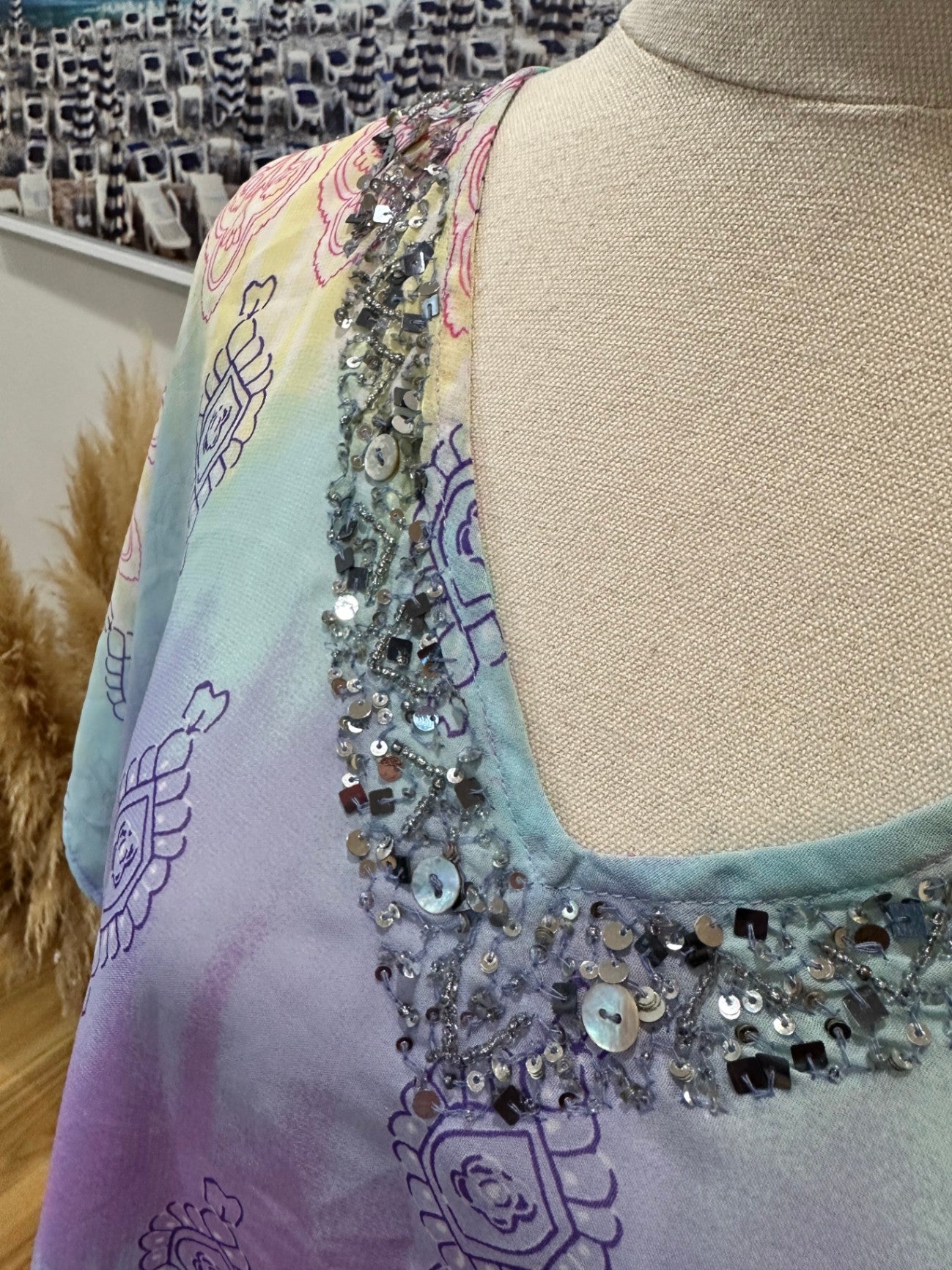 [SALE] Pastel Kaftan - 14 - Peep Shoulders