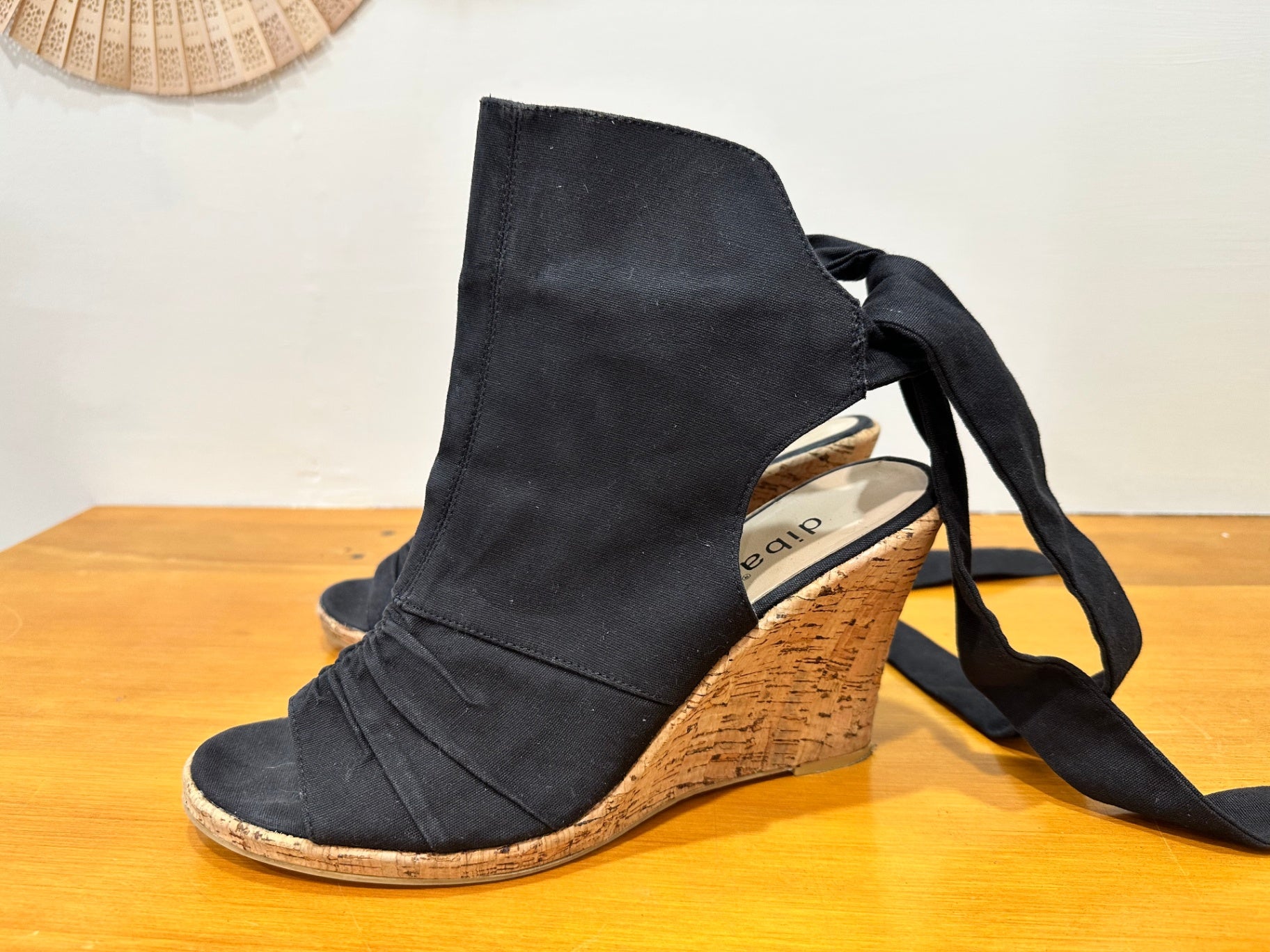 [SALE] Diba - Cork Peep Toe Wedges - Size 11